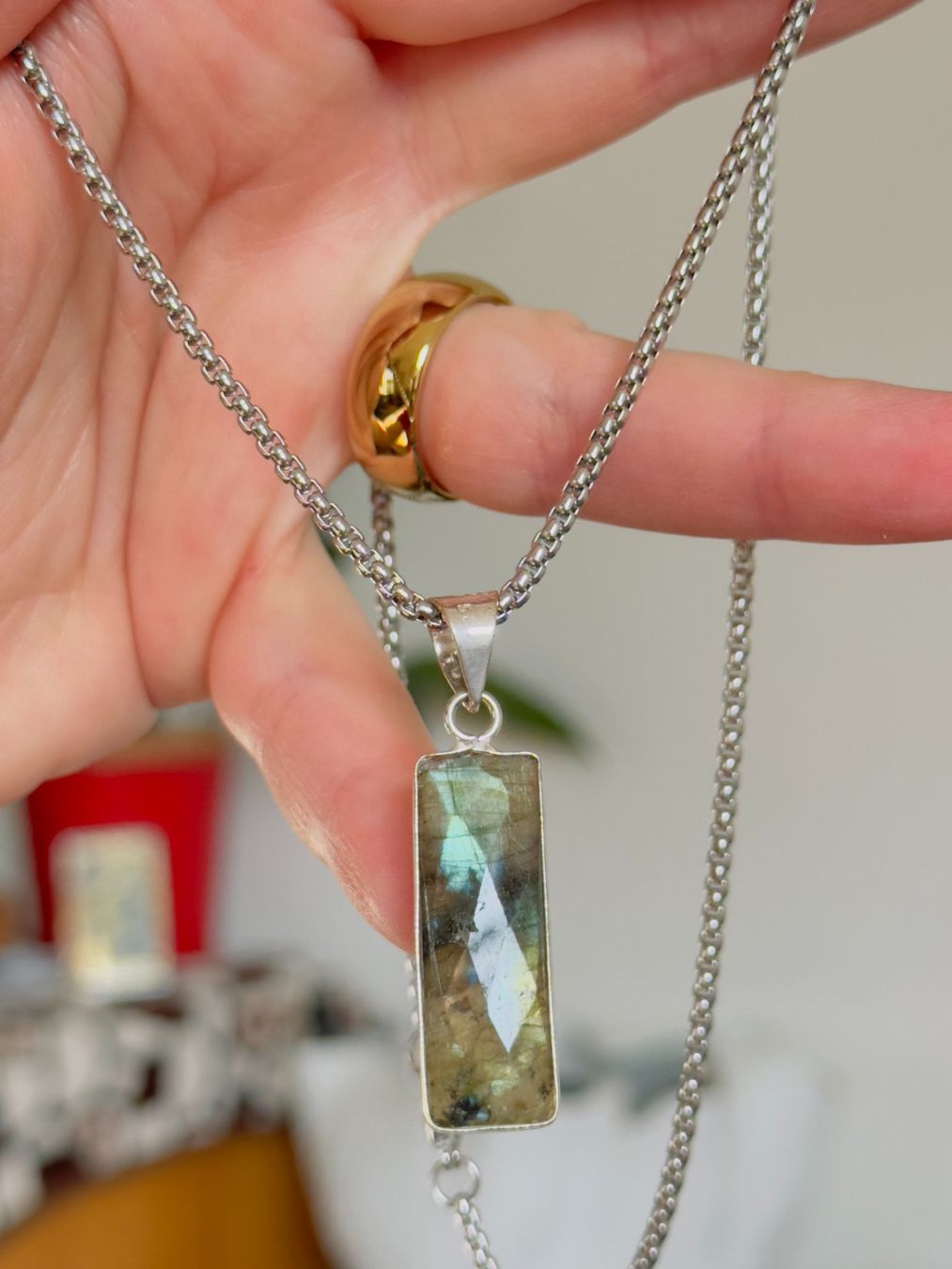Catenine: Labradorite necklace – Nuovo e nell'imballaggio originale da Genève venduto da AGBERG 1
