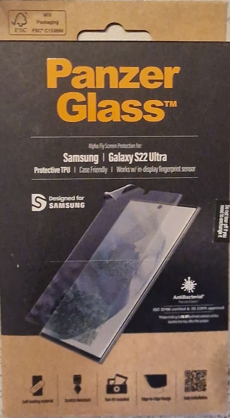 Ritocchi & pellicole di protezione: Panzer Glass Samsung S22 Ultra – Nuovo e nell'imballaggio originale da Neuenhof venduto da nightflight.81