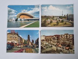 4 jolies cartes postales Berlin vintage, années 1960.