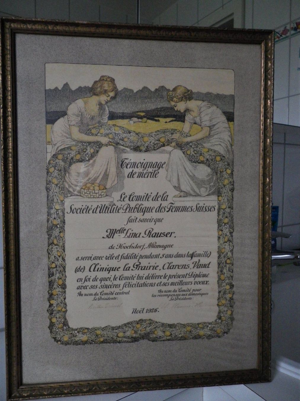 Foto & Immagini: Bild Verdiensturkunde 1926 – Usato da Reinach BL venduto da Annodomini 4