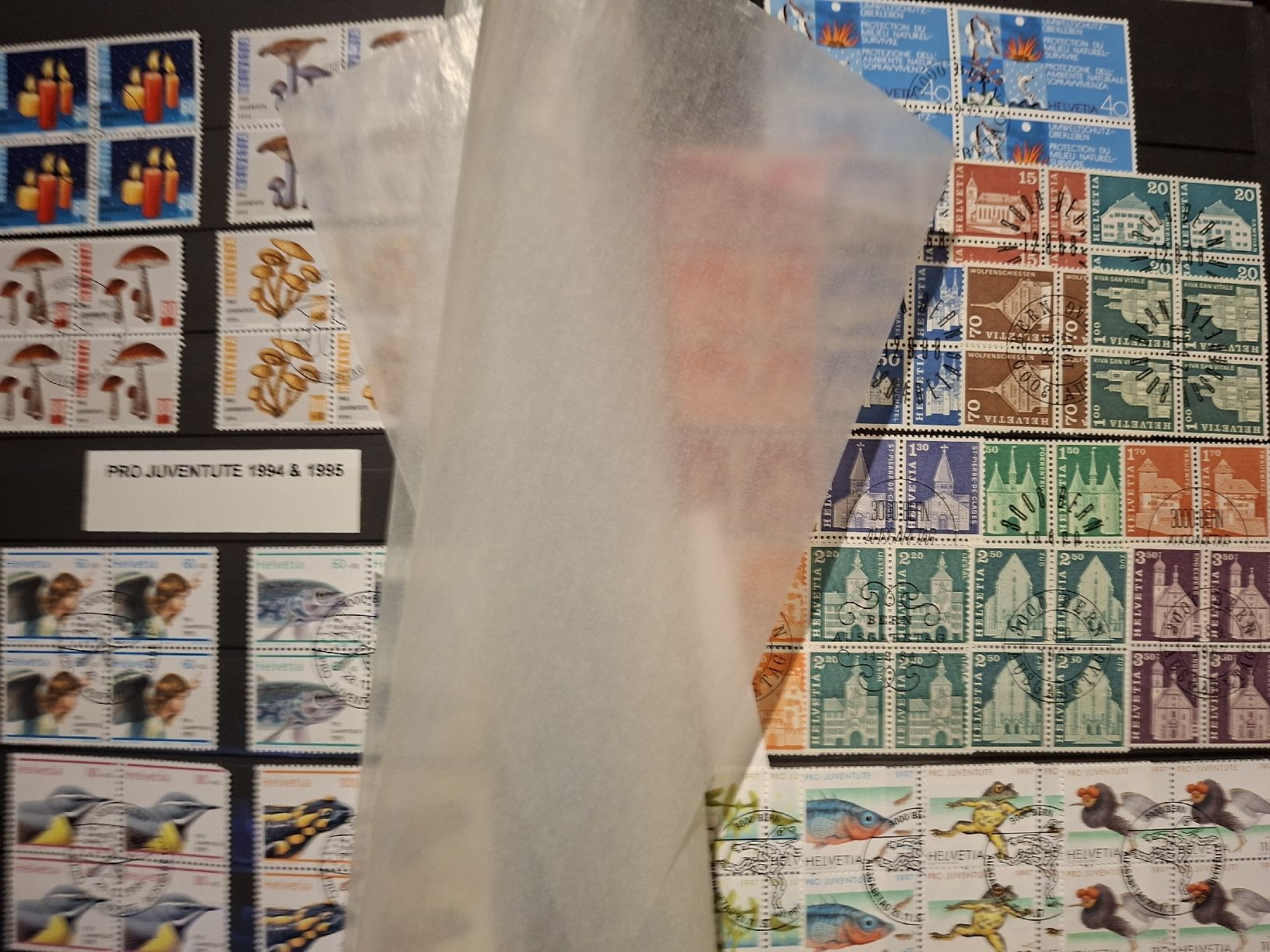 Alle Briefmarken: Sammlung 4er Blocks PP / PJ / Werbemarken – Gebraucht aus Balgach von SIMEON27 7