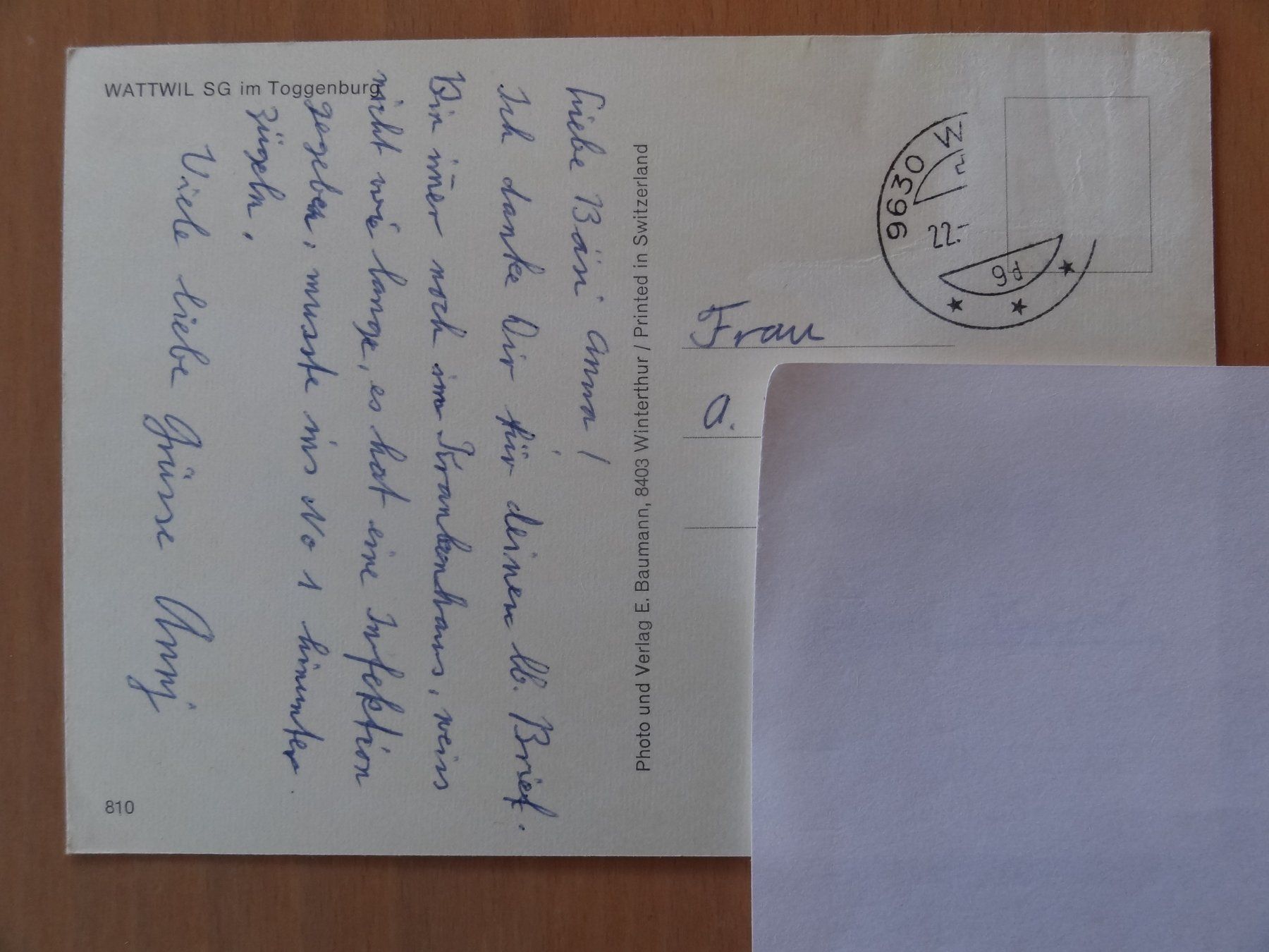 Cartoline postali: Wattwil - SG - Souvenir Suisse – Usato da St Léonard venduto da Riglin 1