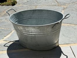 Zink Zuber Gelte 44 L Wanne Bottich alt antik Vintage Deko