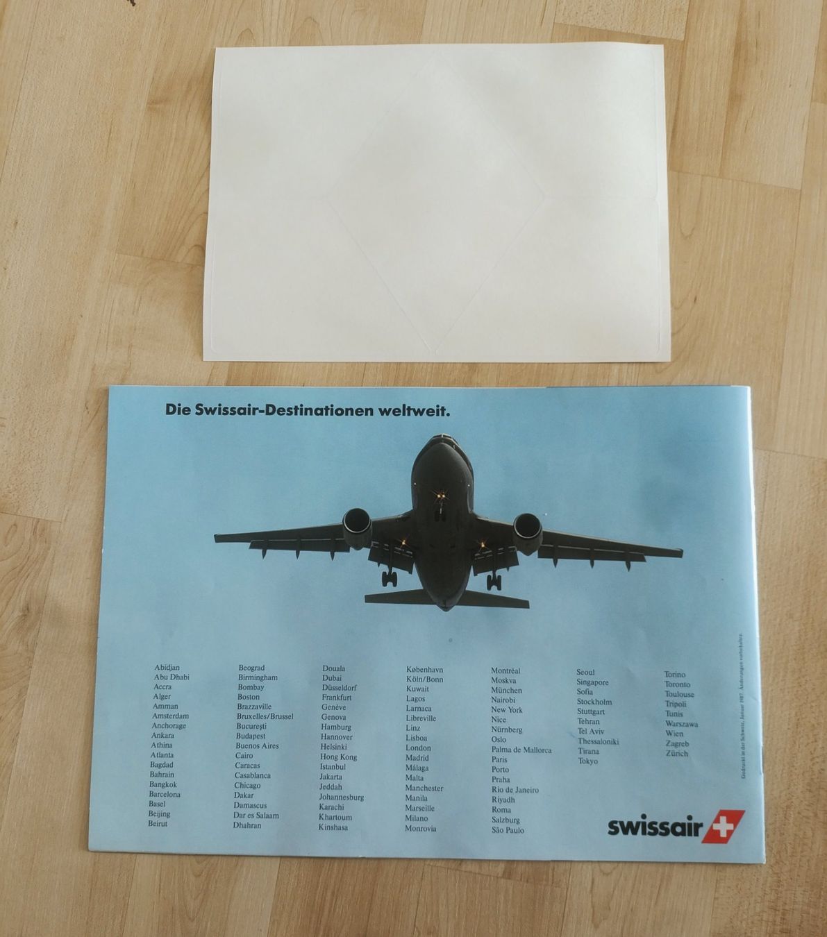 Swissair Dokumente: Swissair Proschüre und Stickerbogen – Gebraucht aus Wil SG von Donaldus 4