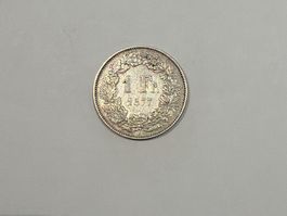 (2918) 1Franken 1877 fast stgl