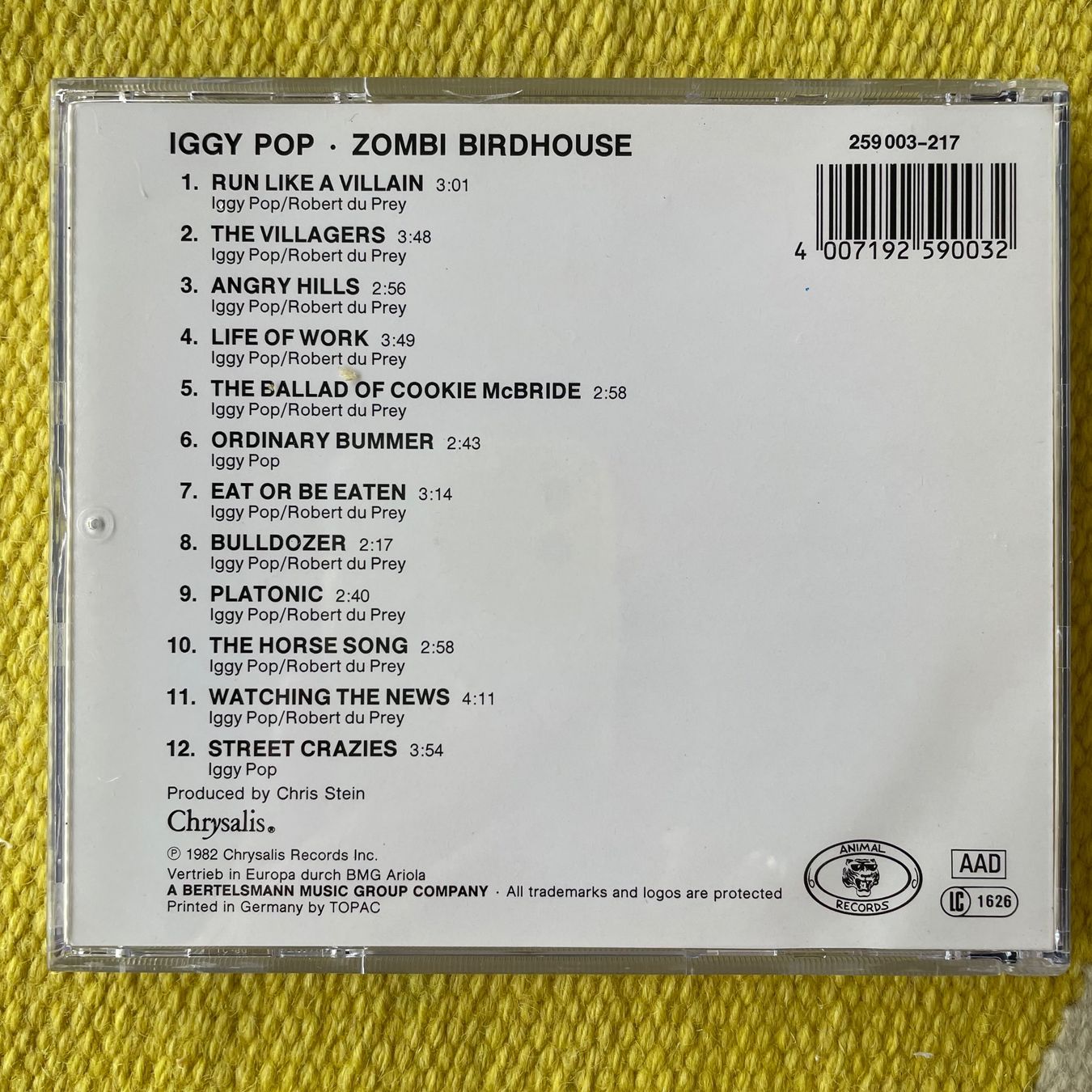 CDs: IGGY POP-ZOMBIE BIRDHOUSE – D'occasion à Rorschacherberg par CD-Roli 1