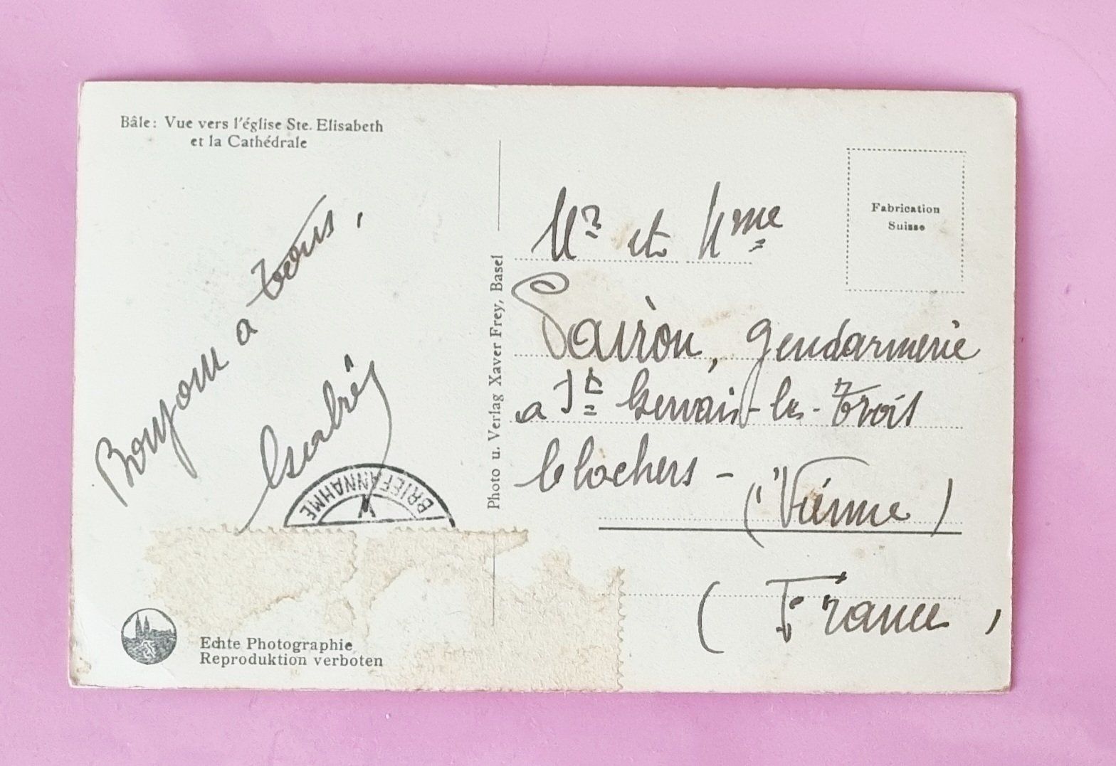 Cartoline postali: Basel - Fiat Garage Angelo - Strassenbahn - Tram – Usato da Rothrist venduto da RROENK 1