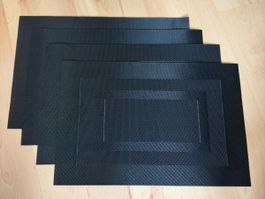 4x Tischset schwarz