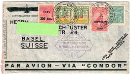 Zeppelinpost - Erster Flug Brasilien - Europa 1931