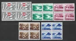 1952 Pro Patria Viererblock **