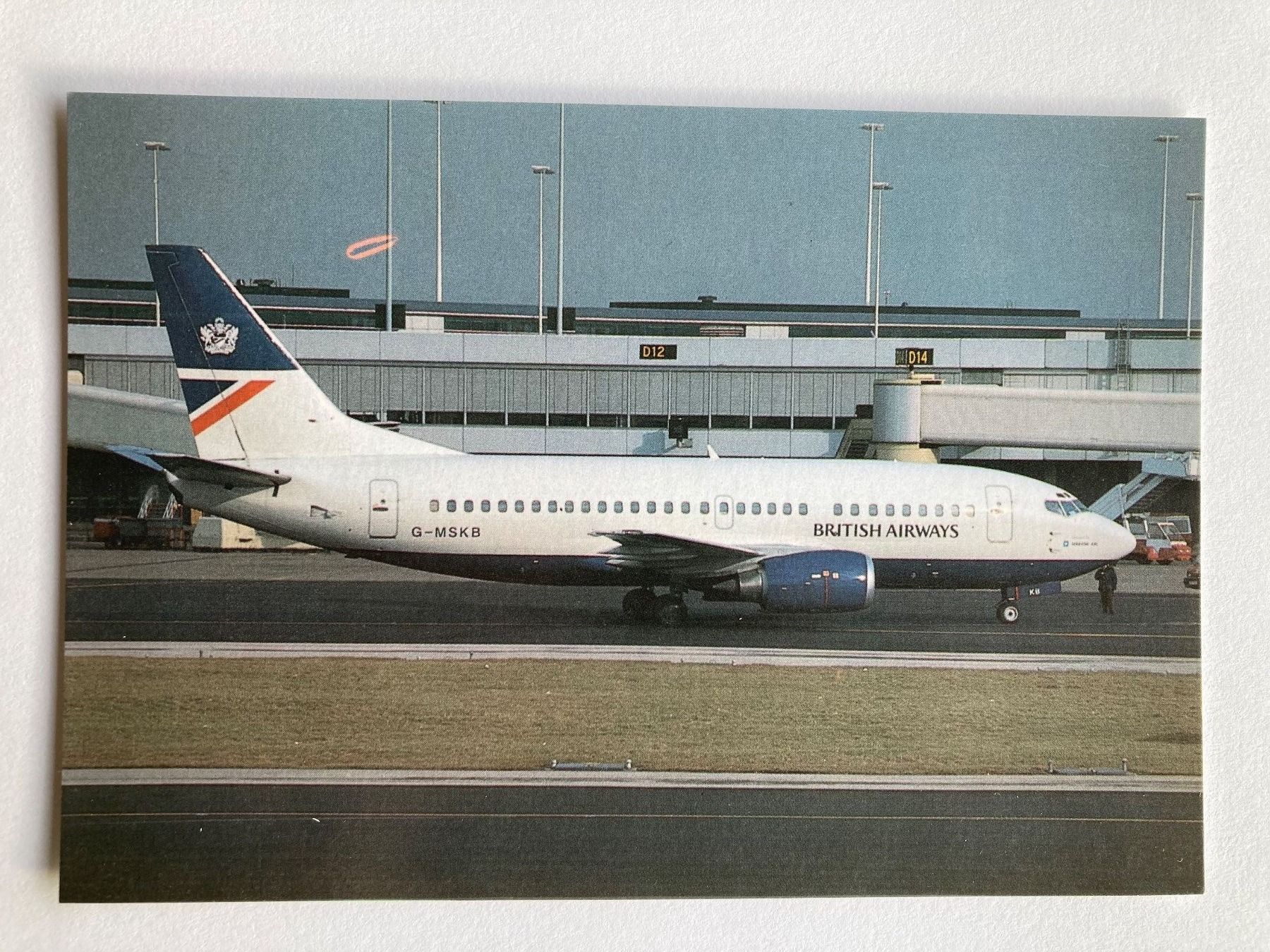 Ansichtskarten: Postcard Boeing 737-5L9 British Airways – Gebraucht aus Lugano von sel_x7bg