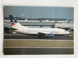 Postcard Boeing 737-5L9 British Airways