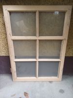 Holzfenster antik 65 x 90cm Sprossen