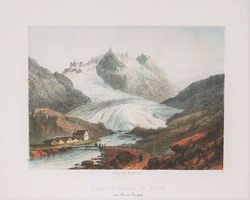 Rhonegletscher Tonlithographie