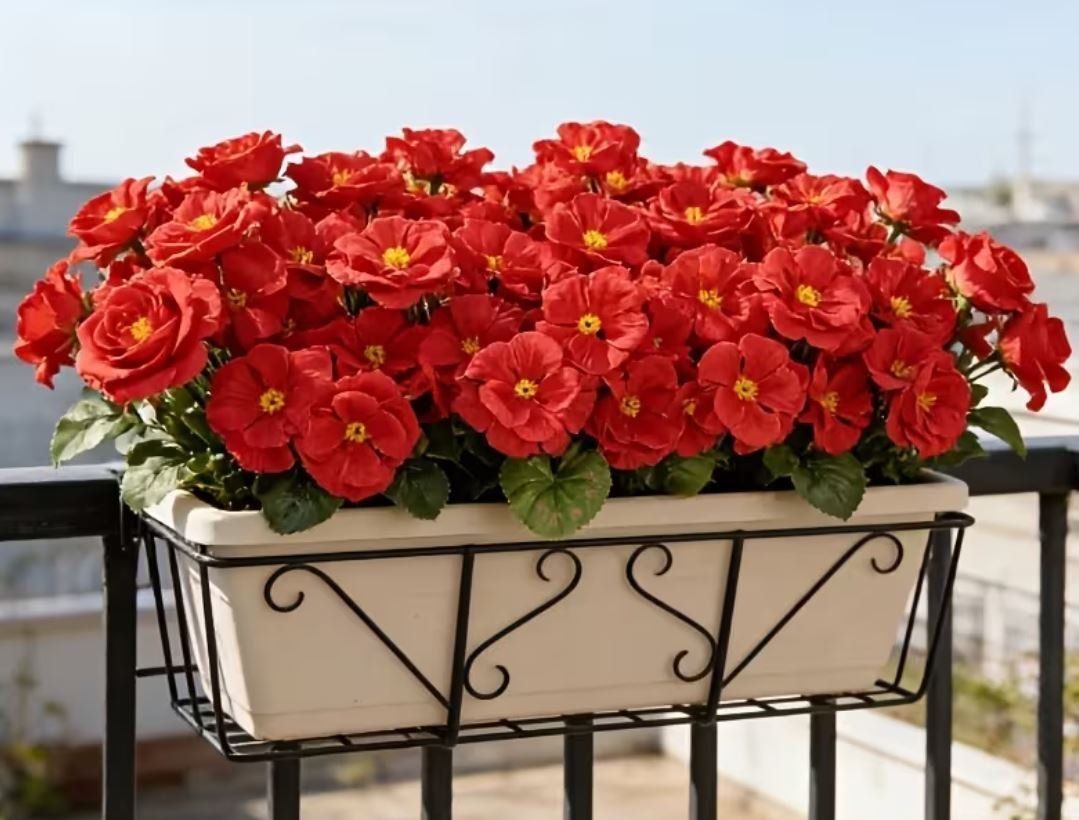 Pflanzen & Samen: Künstl. Geranium stehend (rot 30 cm) – Neu und originalverpackt aus Langenbruck von Gumsi 1
