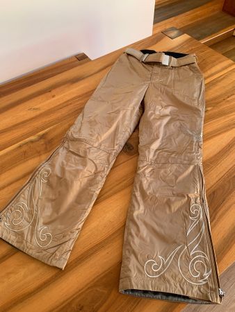 BOGNER edle luxuriöse Skihose goldbraun glänzend Gr 36 *NEU*