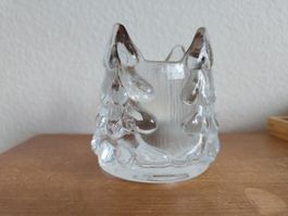 Vintage Teelicht von Nybro aus Schweden Weihnachten