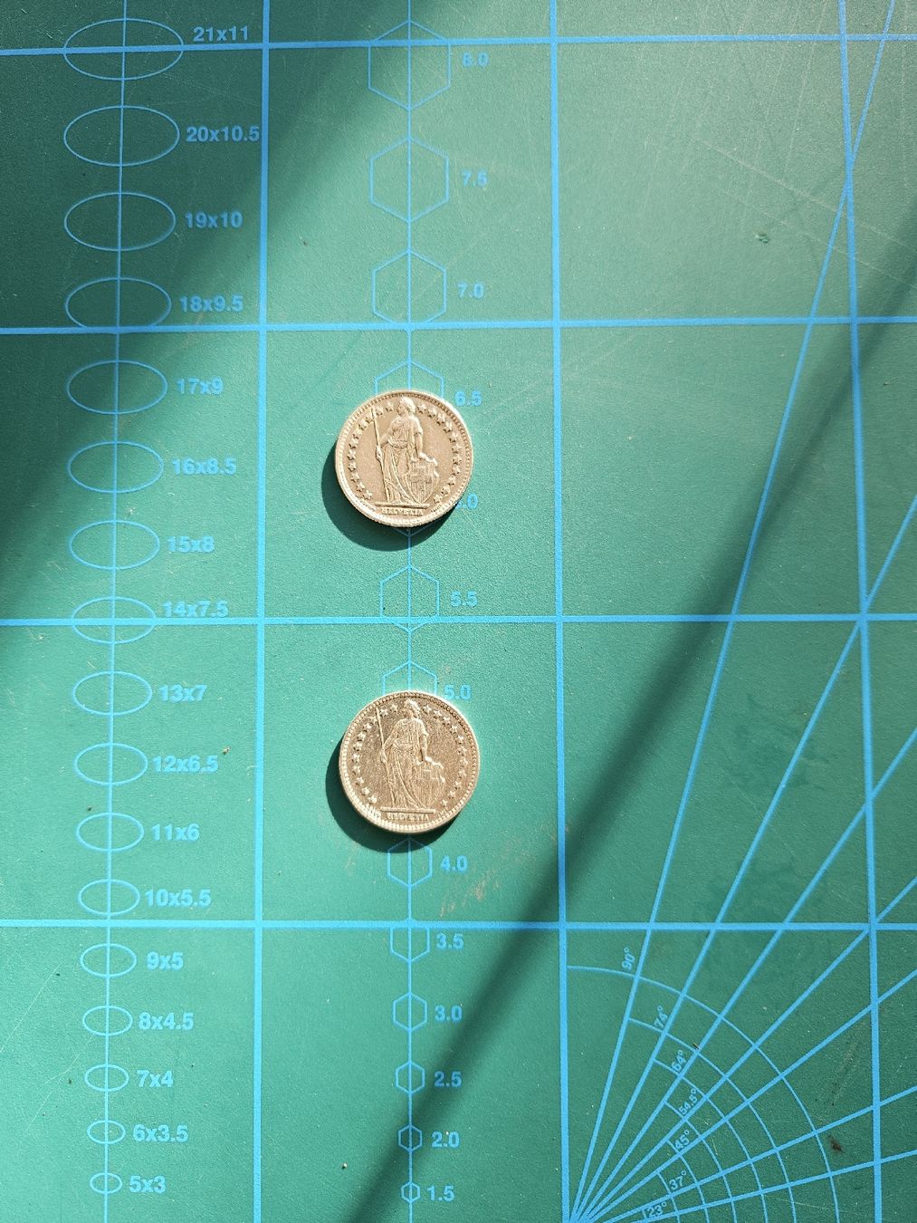 Alle Münzen: 1 franc suisses 1916et 1959 . – Gebraucht aus Monthey von pas_w5hf 1