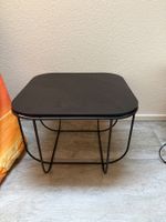 Beistelltisch schwarz Metall und Holz
