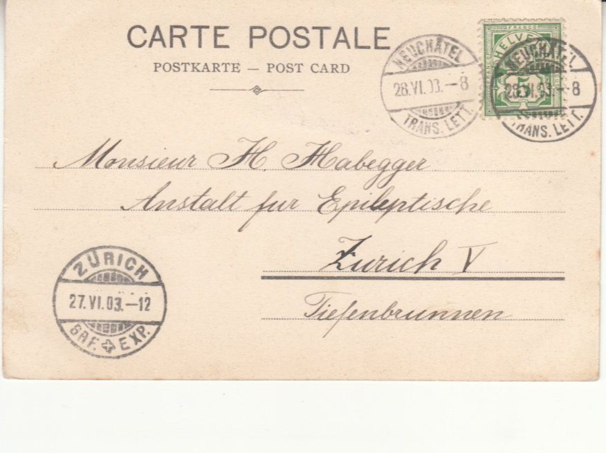 Cartoline postali: Neuchâtel 1903 – Usato da Bürglen TG venduto da StampGraf 1