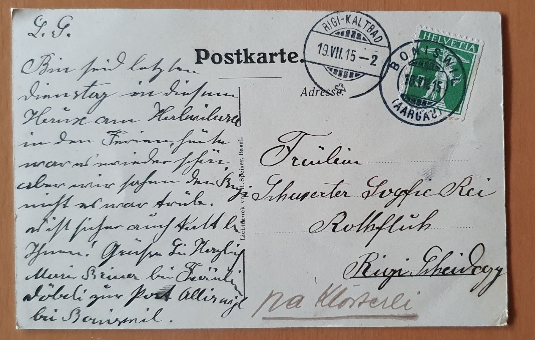 Cartoline postali: Alliswil - Erholungsheim Bethania 1915 – Usato da Kreuzlingen venduto da Rschweiz1 1