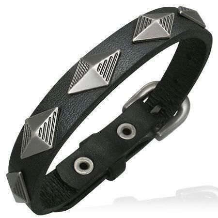 Bracciali & Braccialetti: Nieten Lederarmband Typ II,schwarz – Nuovo (secondo la descrizione) da Schwanden GL venduto da UHRKNALL