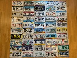 🇺🇸 Autoschild Komplettset: Alle 50x U.S. Bundesstaaten