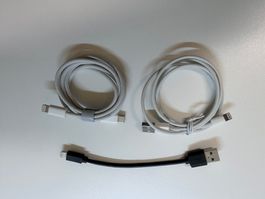 Diverse Ladekabel: USB-C, Lightning, Micro-USB - Top!