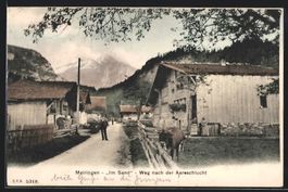 Meiringen, Im Sand, Weg nach der Aaressc