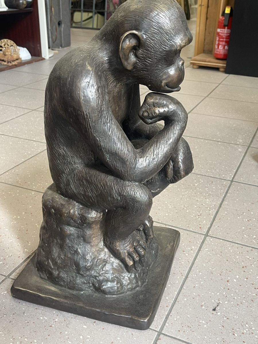 Figuren: Bronzefigur Denker Affe – Gebraucht aus Oberwil BL von dyl_htk9 2