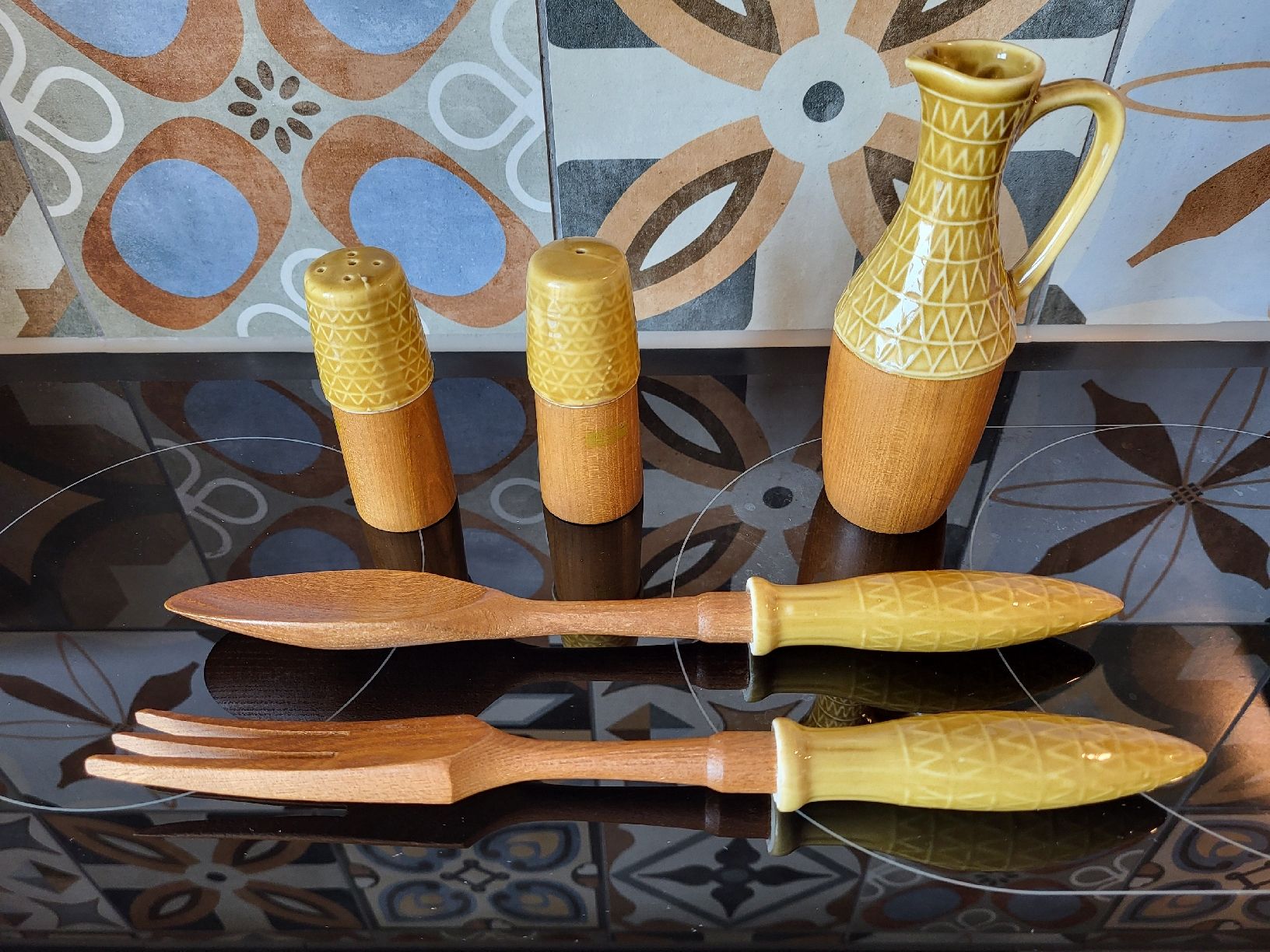 Set di posate: Ensemble à salade scandinave de 1967 – Usato da Vevey venduto da oldiz
