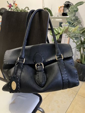 Fendi - sac en cuir Selleria noir