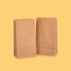 50 braune Papierbeutel mit Blockboden  Grösse: 9+5x16cm