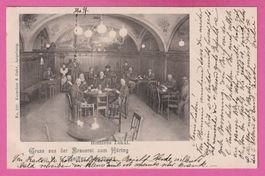 Augsburg gel 1903 Brauerei zum Häring Hinteres Lokal