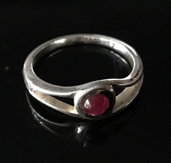 Anelli: Unikat Rubin Ring 925 Silber - 18mm NEU – Nuovo (secondo la descrizione) da Basel venduto da Chili007
