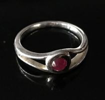 Unikat Rubin Ring 925 Silber - 18mm NEU