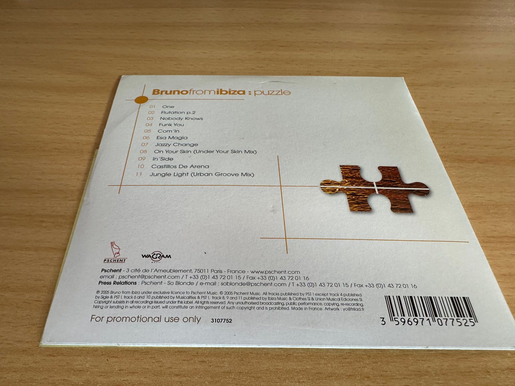 CD: Bruno From Ibiza – Puzzle – Usato da Rikon im Tösstal venduto da Alpenmutz 1