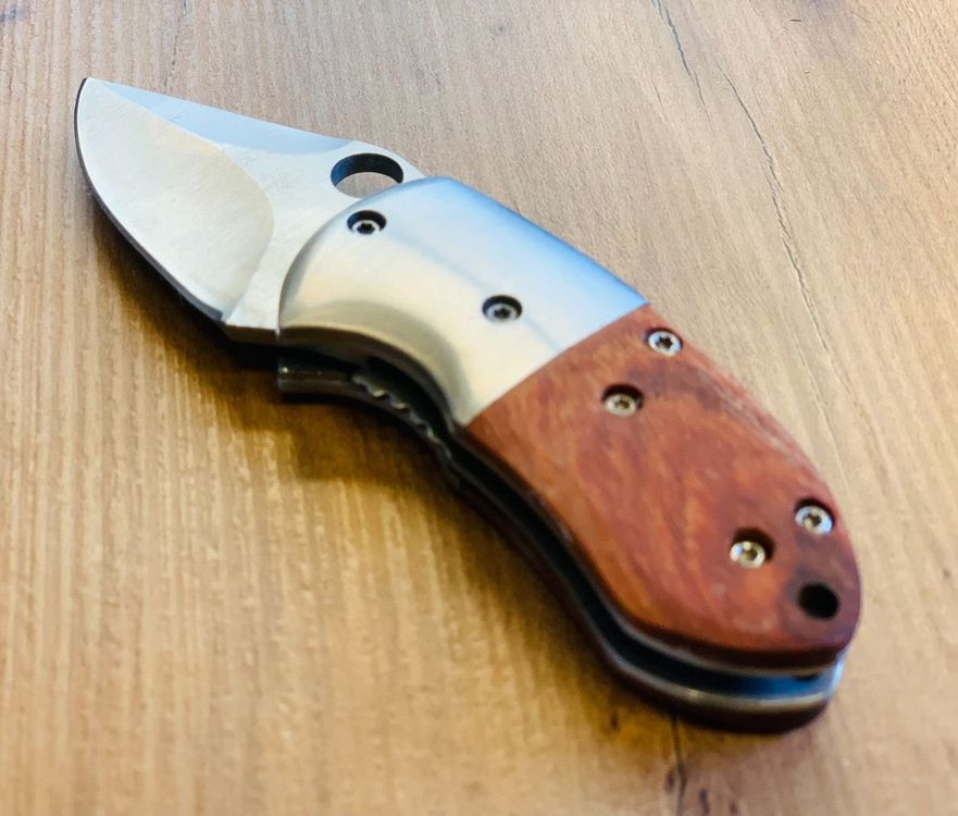 TS Tactical Store Mini-SAMURAI Klappmesser – 5 Cm Klinge Aus 7C13MoV Stahl, Schwarz, Für Outdoor & Camping
