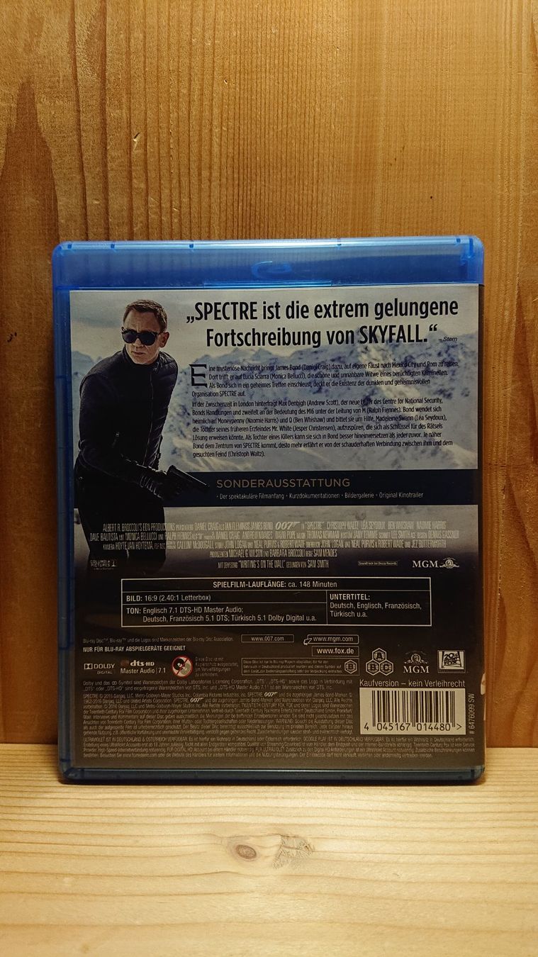 Alle DVDs: JAMES BOND 007 Spectre Blu-Ray – Gebraucht aus Wilderswil von Exebub 1