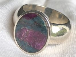 RUBIN / ZOISIT  India 🛕🇮🇳  in Silber Ring !!!  Grösse: 61