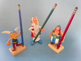 3x Asterix Stifthalter Schreibtischset Comic Figur Heimog