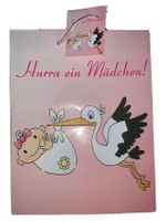 Geschenktüte Verpackung Geburt tüte Mädchen rosa Storch