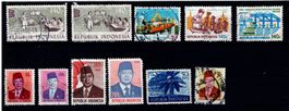 Briefmarken 11x Indonesien