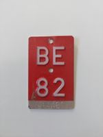 Velonummer / Fahrradnummer BE 82 rot/weiss