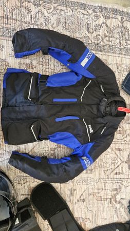 Motorradjacke iXS Grösse M schwarz/blau kaum gebraucht