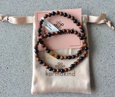 NEU: Karmakind Herren Onyx und Holz Armband Set