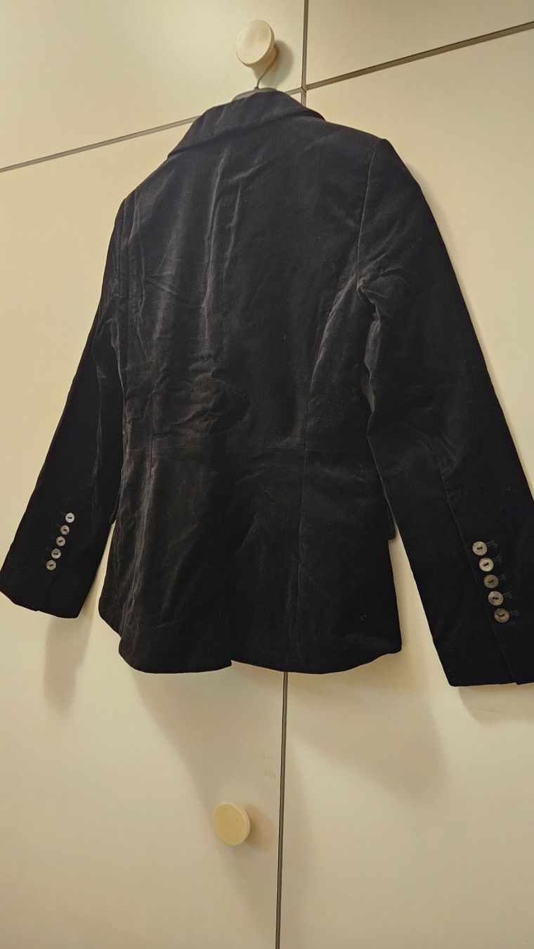 H&M Giacche: Blazer in velluto nero H&M tg.38 – Usato da Melano venduto da H-Sara 1