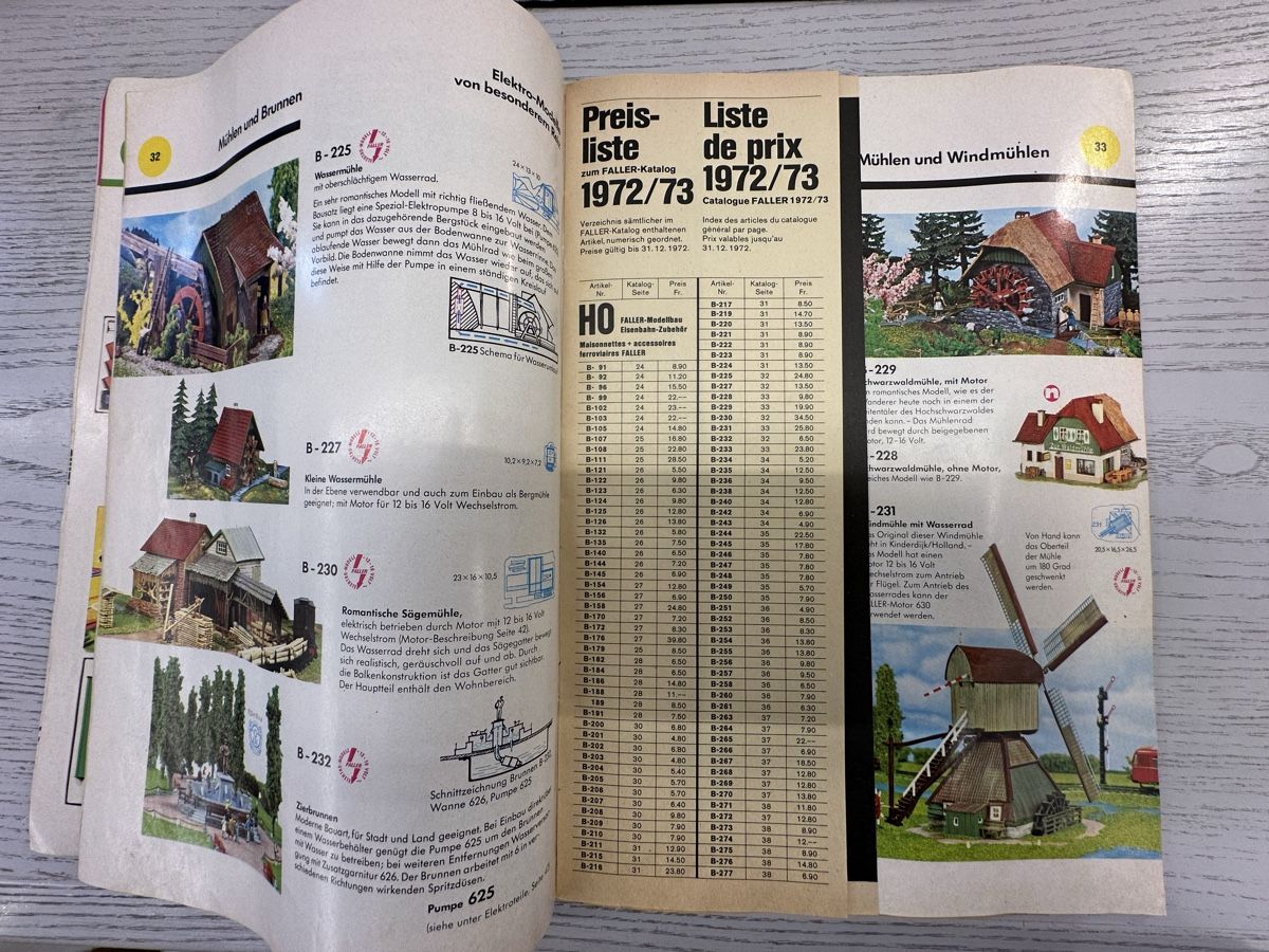 Faller Documenti: Faller Katalog 1972/73 – Usato da Lupsingen venduto da New-Haven 1