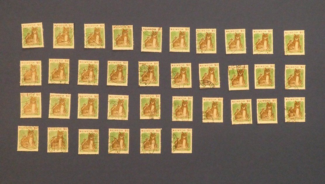 Tous les timbres: 36 Mal Briefmarke Katze. – D'occasion à Biasca par mpeach01