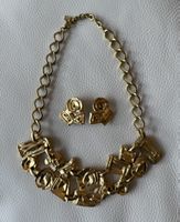 Collier et boucles d’oreilles dorés signés Dolce Vita neuf!